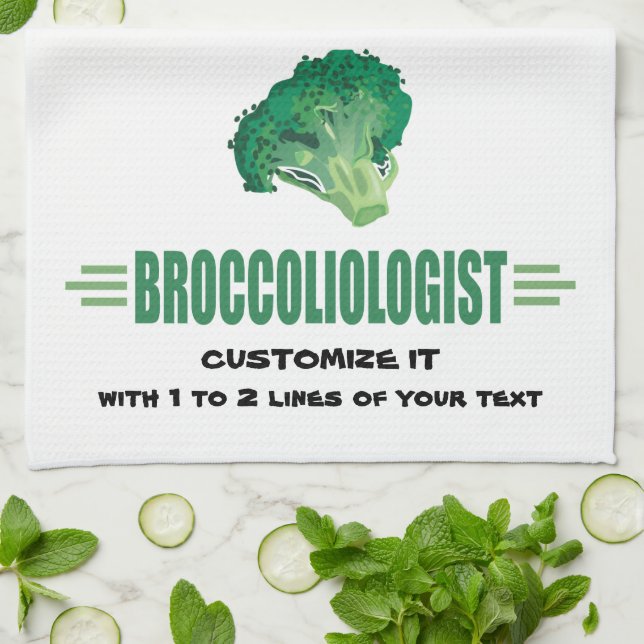 Humourous Broccoli Tea Towel (Folded)