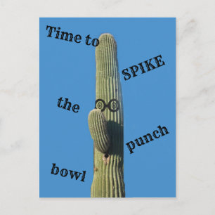 Humourous Cactus Southwest Party Invitation Postcard