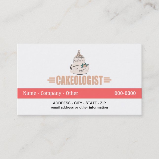 Humourous Cake Decorating Business Card (Front)