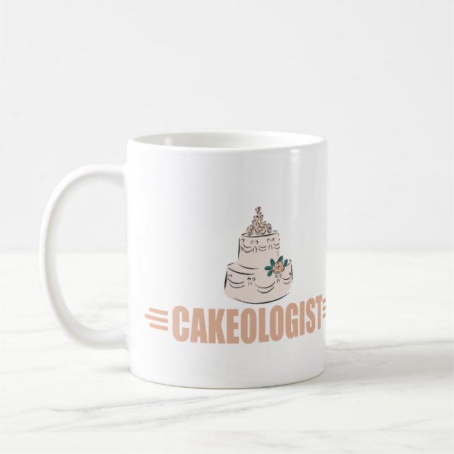 Humourous Cake Decorating Coffee Mug (Left)