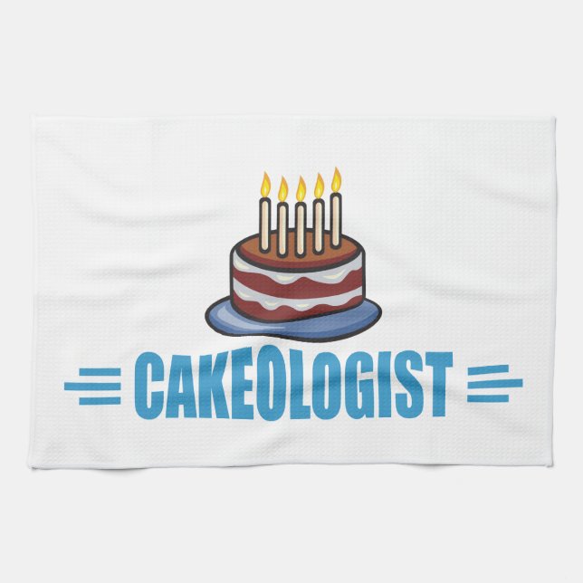 Humourous Cakeologist Baker's Tea Towel (Horizontal)