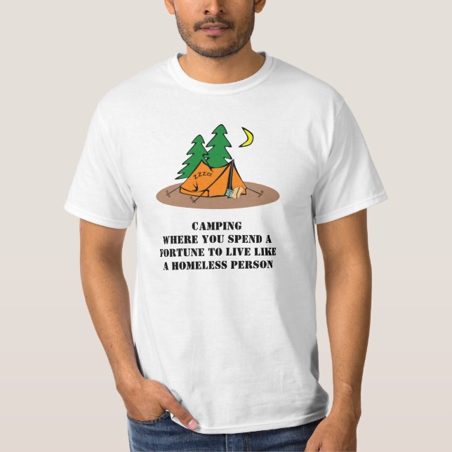 Humourous Camper's T-Shirt (Front)