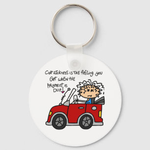 Humourous Car Sickness Key Ring