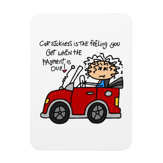 Humourous Car Sickness Magnet (Vertical)