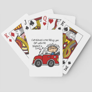 Humourous Car Sickness Playing Cards