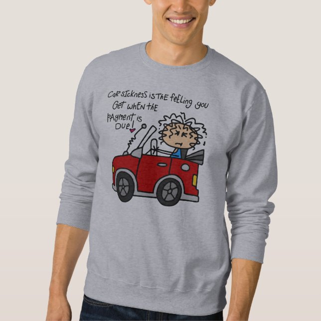 Humourous Car Sickness Sweatshirt (Front)