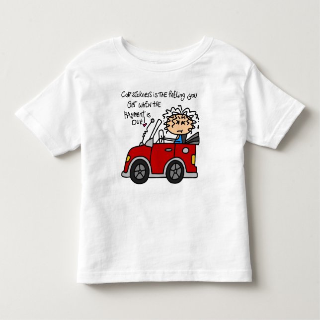 Humourous Car Sickness Toddler T-Shirt (Front)