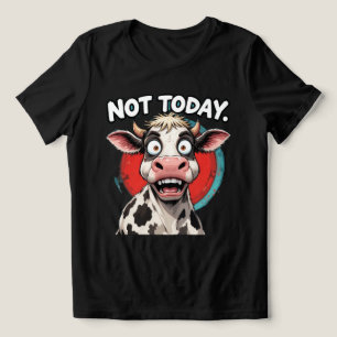 Humourous Cartoon Cow With Comical Expression Tri-Blend Shirt