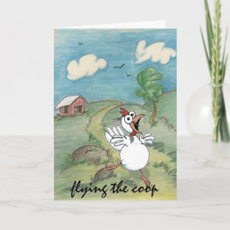 humourous chicken card