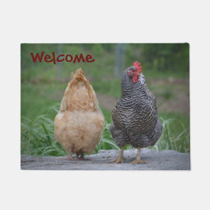 Humourous Chicken Welcome Mat