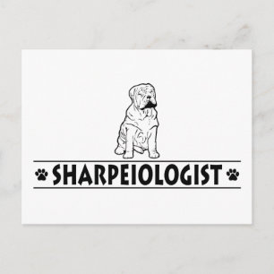 Humourous Chinese Shar-Pei Postcard