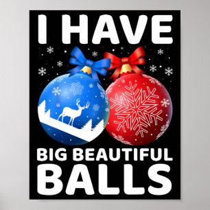 Humourous Christmas I Have Big Beautiful Xmas For Poster