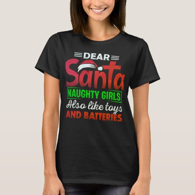 Humourous Christmas t-shirt with a cheeky message (Front)