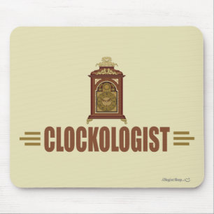 Humourous Clock Collecting Mouse Pad
