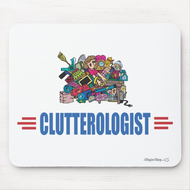 Humourous Clutter Mouse Pad (Front)