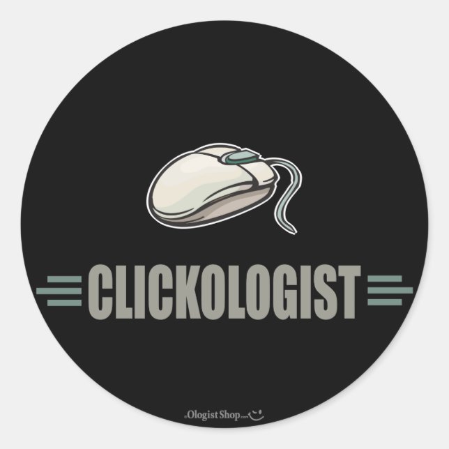 Humourous Computer Classic Round Sticker (Front)