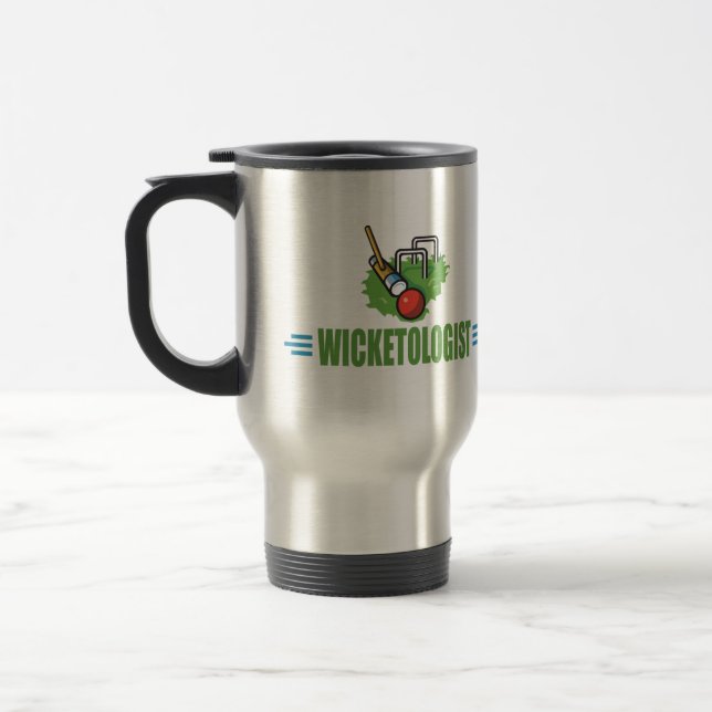 Humourous Croquet Travel Mug (Left)