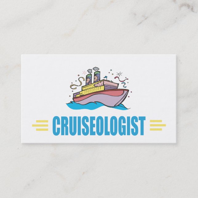 Humourous Cruise Ship Business Card (Front)
