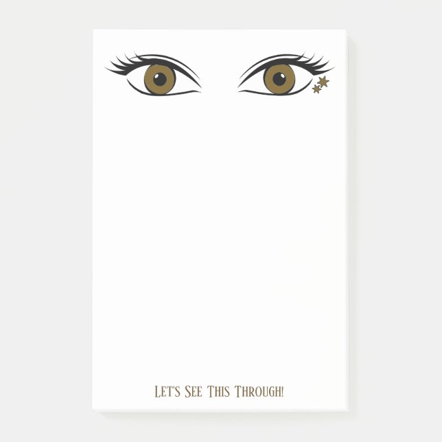 Humourous Custom Spying Brown Eyes Post-it Notes (Front)