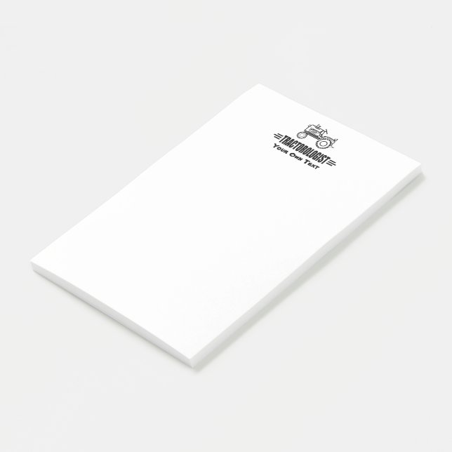 Humourous Customise It Tractor Post-it Notes (Angled)