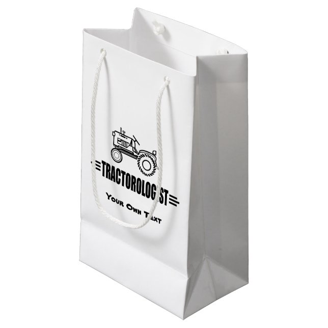 Humourous Customise It Tractor Small Gift Bag (Front Angled)