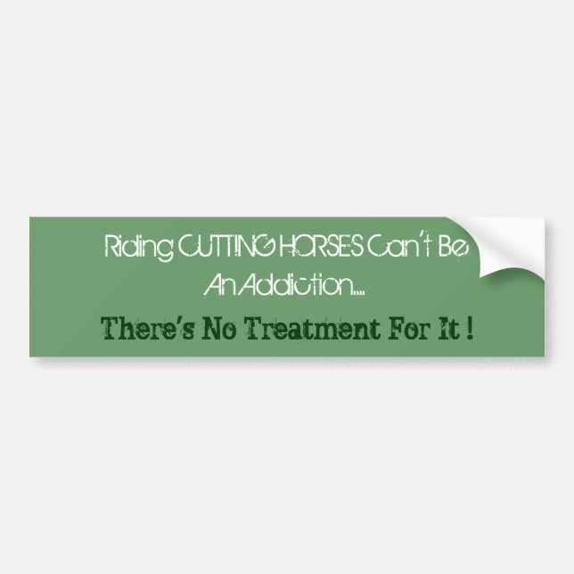 Humourous Cutting Horse Bumper Sticker (Front)