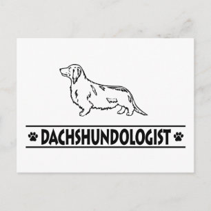 Humourous Dachshund Longhaired Postcard