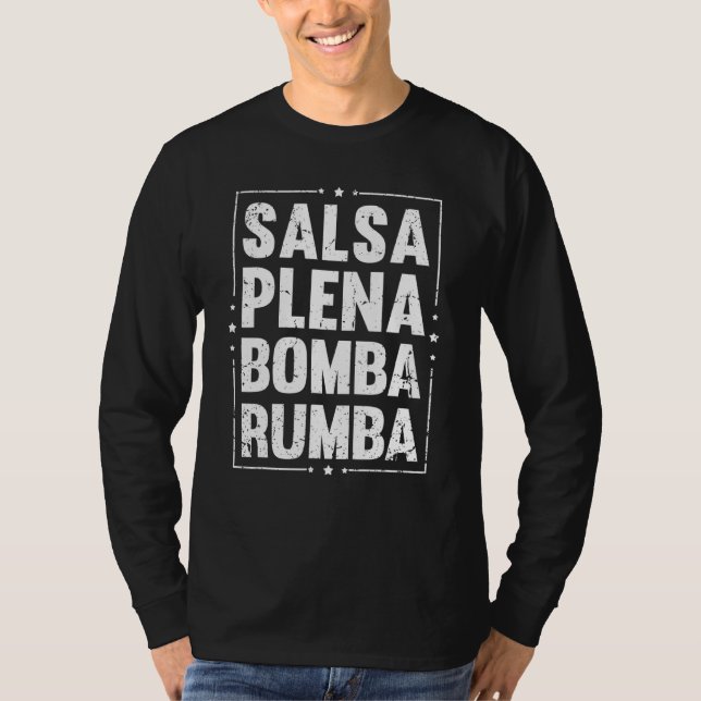 Humourous Dancing Danseuse Merengue Bachata Cumbia T-Shirt (Front)