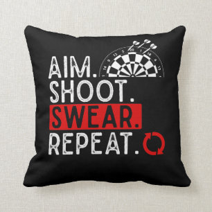 Humourous Darts Problems Dartboard Fun Hobby Dart  Cushion