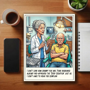 Humourous Dentist Office Cartoon Postcard