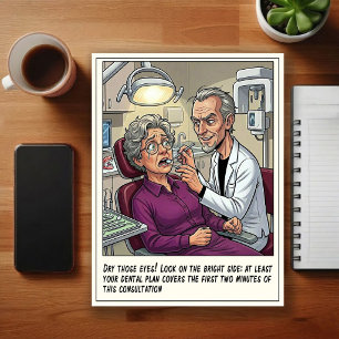 Humourous Dentist Office Cartoon Postcard
