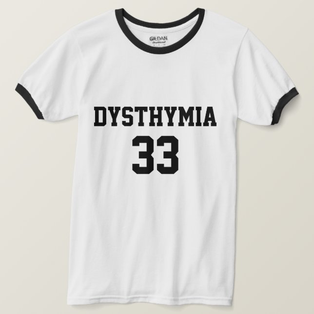 Humourous Depression Sports Tee (Design Front)