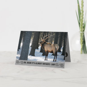 Humourous Elk Photo Father's Day Card