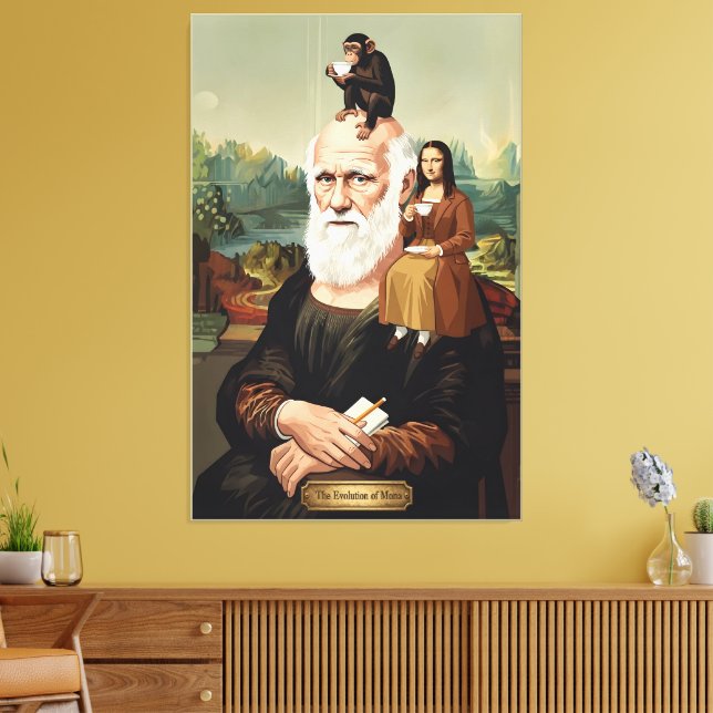 Humourous Evolution Canvas Print (Insitu(LivingRoom))