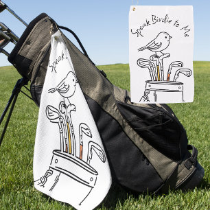 Humourous Father's Day Birdie Graphic  Golf Towel