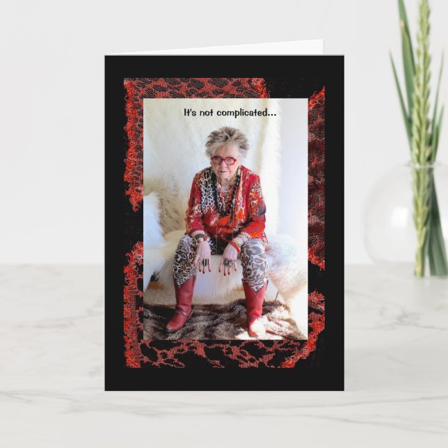 Humourous Female stating her life is an illusion Card (Front)