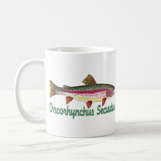 Humourous Fish, Fishing, Fly Fishing Coffee Mug (Left)