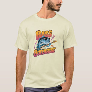 Humourous Fishing Art: Bass Designs T-Shirt