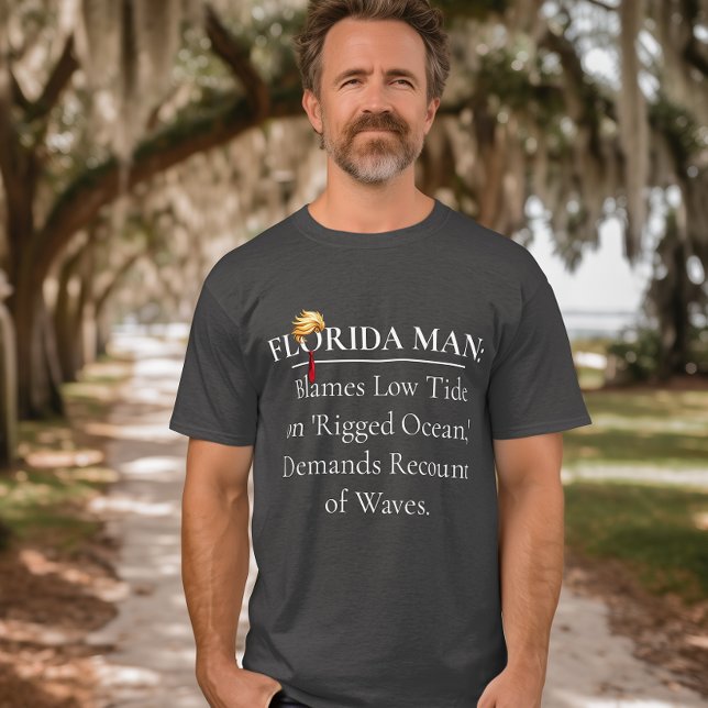 Humourous Florida Man Rigged Ocean Anti-Trump T-Shirt (Creator Uploaded)
