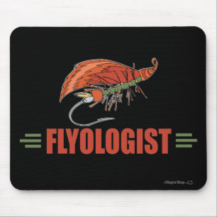 Humourous Fly Tying, Fly Fishing Mouse Pad
