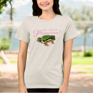 Humourous Frog Princess Pink Nails Lipstick Tri-Blend Shirt