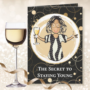 Humourous Funny Ethnic Female Cartoon Birthday Card
