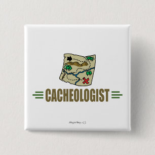 Humourous Geocaching 15 Cm Square Badge