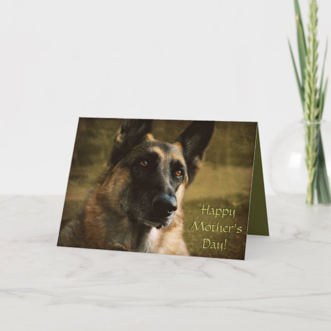 Humourous German Shepherd Mother's Day Card (Front)