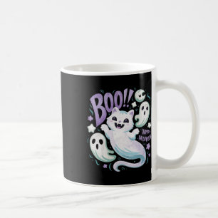 Humourous Ghost Cat Boo Kitty Halloween  Coffee Mug