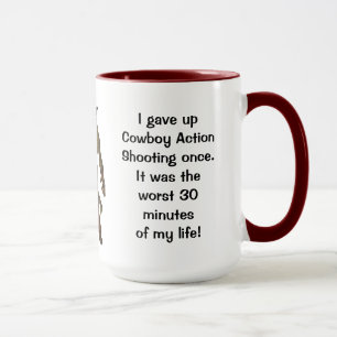 Humourous Giving Up Shooting Mug