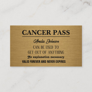Humourous Gold Breast Cancer Encouragement Card