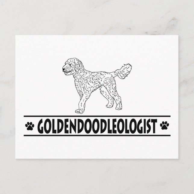 Humourous Goldendoodle Postcard (Front)