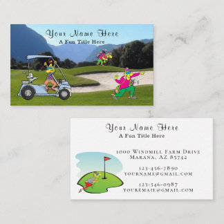 Humourous Golf Player Business Card