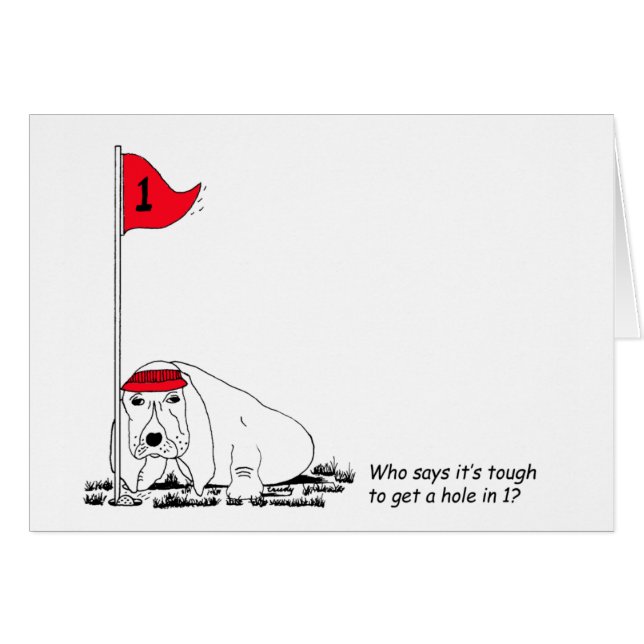 Humourous Golfing Dog (Front Horizontal)